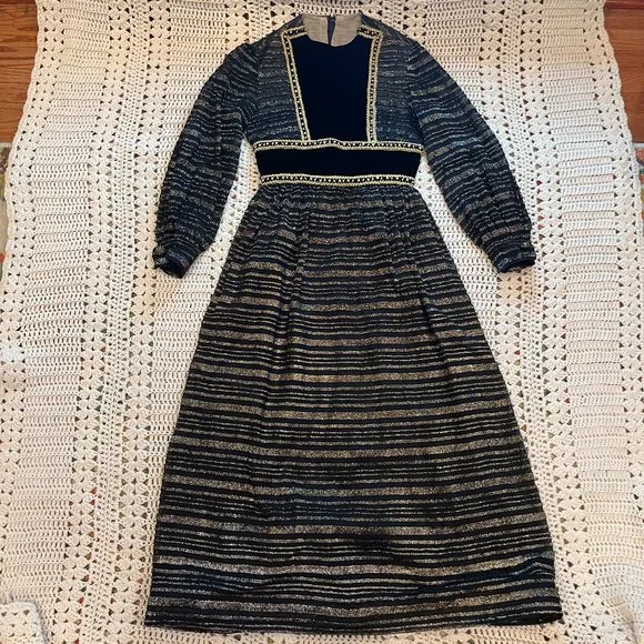 Junior Accent | Dresses | Junior Accent Gorgeous Vintage Black Velvet Gold Striped Organza Evening Gown | Poshmark Junior Accent | Dresses | Junior Accent Gorgeous Vintage Black Velvet Gold Striped Organza Evening Gown | Poshmark